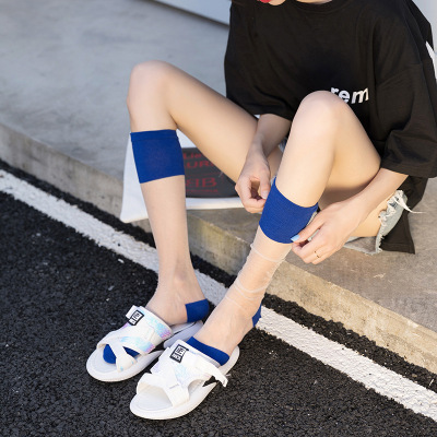 19春夏新品 日系女士小腿袜卡丝袜透明个性丝及膝水晶袜批发socks|ms