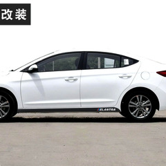 專用於16-18款現代領動側裙車身拉花貼紙 領動外飾改裝腰線門邊貼