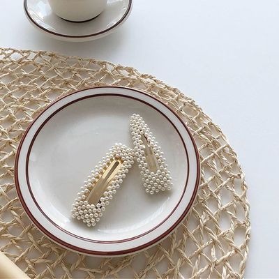 Net Red INS Explosive money Manufactor Direct selling the republic of korea Dongdaemun Foreign trade The original single- Highlight weave Pearl Hairpin Hairdressing