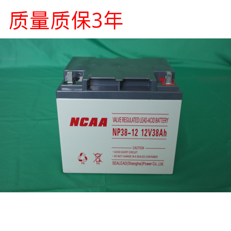 全新德国NCAA铅酸免维护蓄电池12V38AH 16节组合套
