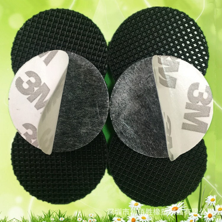 Manufactor Direct selling furniture non-slip Shockproof rubber shim 3/m wear-resisting circular grid black rubber door mat