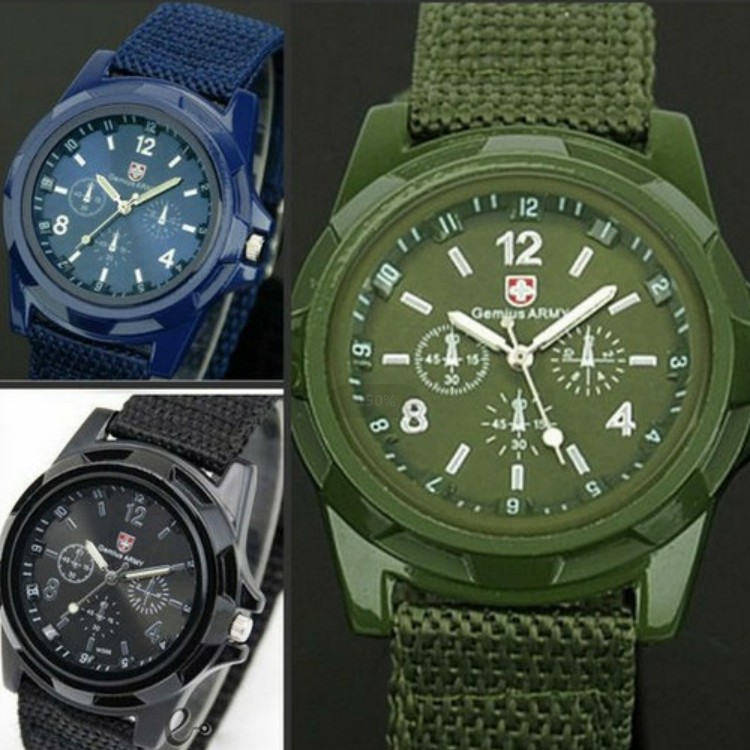厂家现货时尚编织带军表Gemius /Swiss army watch海陆空运动手表