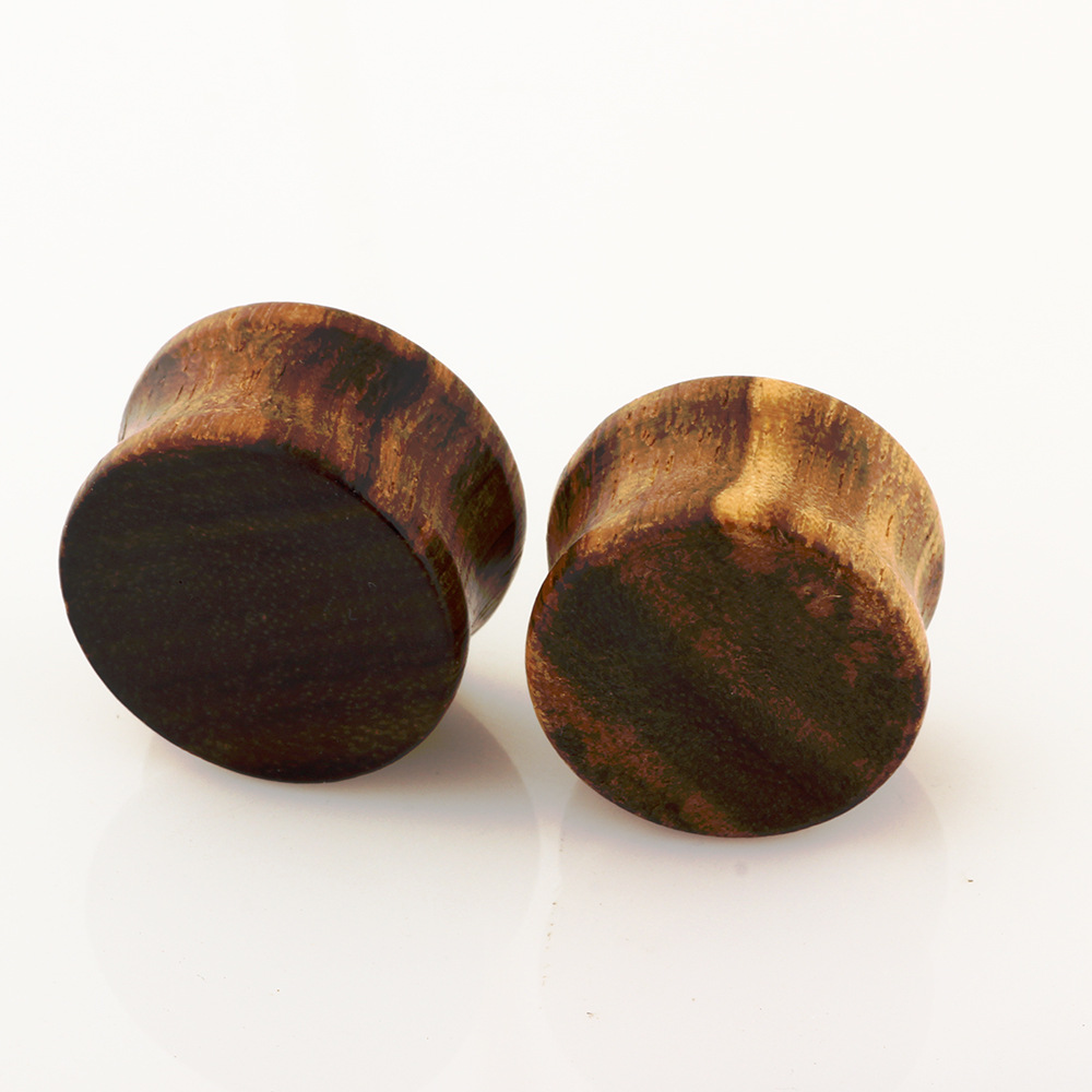 Wood Geometric Ear Expander 20mm Plug Tunnels for Stretched Ear Piercing Jewelry detail image 7