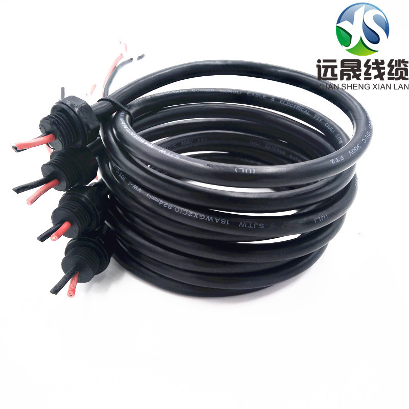 厂家现货直销螺丝头电源线SJTW 2*18红黑护套线耐温105°连接线