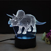 Dinosaur, seven-coloured touch LED night light, creative table lamp, suitable for import, 3D, remote control, creative gift