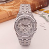 BW Ya wrist wisdom BEAUY WISDOM fashion watch bracelet watches imitated three -eye set full diamond silver powder 8236