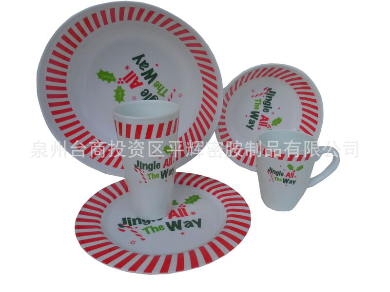 Melamine Melamine Christmas Gift Promotional Set Series Melamine Christmas Soup Bowl Christmas Cup Exported to the United States