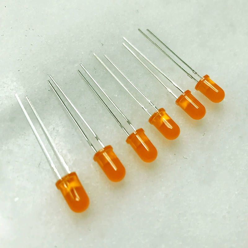 DEL lumière indicatrice orange à LED, 5 mm