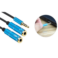 Notebook headphone microphone headset two-in-one adapter Karaoke 3.5mm audio cable Y-splitter connector