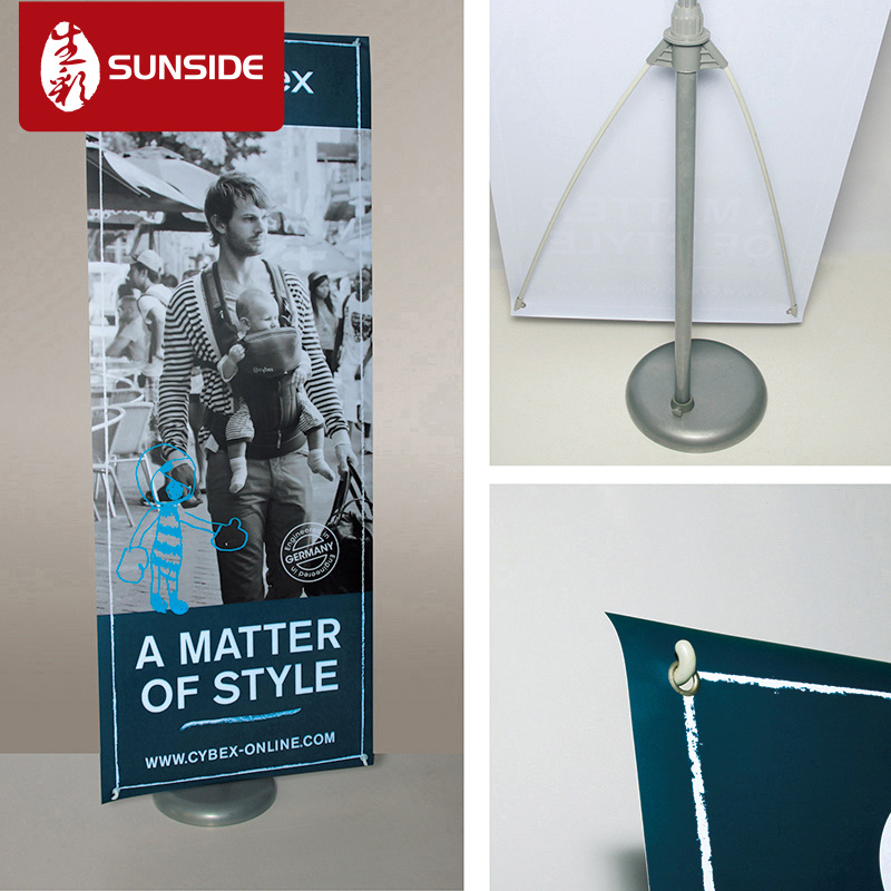 深圳厂家定制防风水座X展架 加固耐用 户外海报广告展示陈列展架