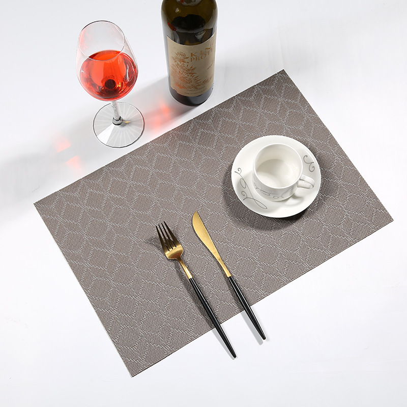 厂家直销特斯林西餐垫 酒店防滑隔热餐桌垫欧式方形PVC西餐垫批发详情图8