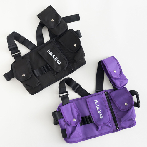 Men's and Women's Kids Street Dance Trendy Outfit Versatile Tactical Vest Match Accessory Tactical Backpack