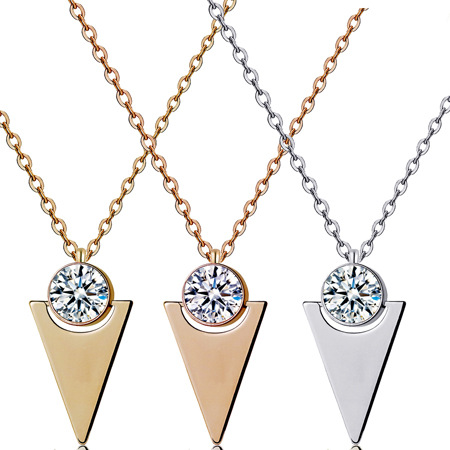 New Simple Cross Pendant Titanium Steel Necklace display picture 7