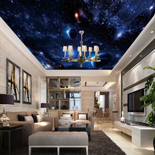 星空3d立体壁画卧室墙布吊顶天花板主题ktv酒店酒吧壁纸梦幻墙纸