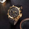 Electronic fashionable quartz swiss watch, genuine leather, wholesale, European style