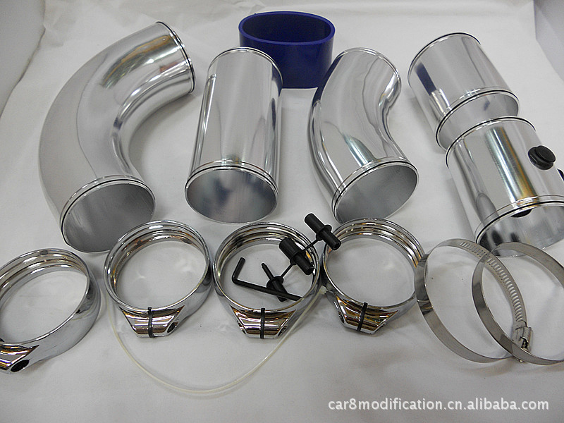 RACING进气套管 铝合金进气管套件 高流量改装进气管