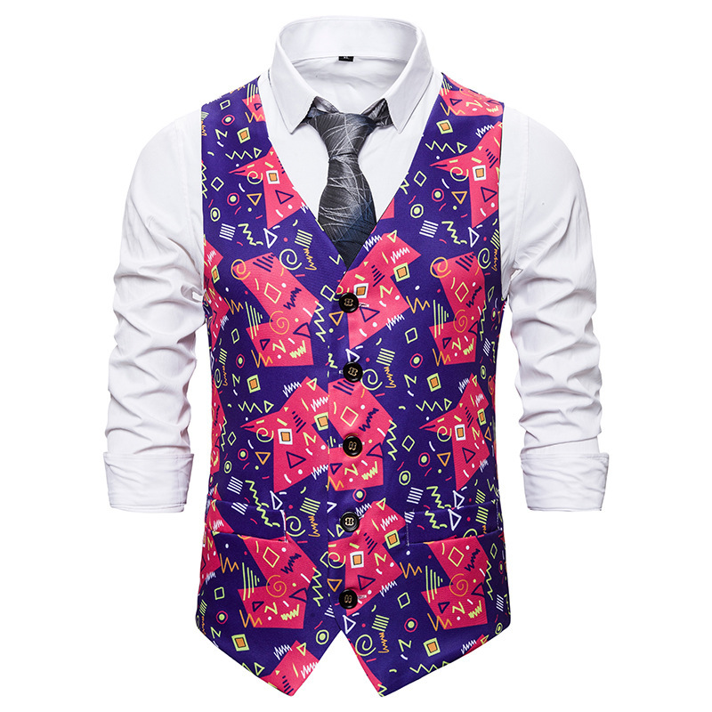 New Christmas Vest New Year Men's Christmas 3D Print Holiday Vest SD24
