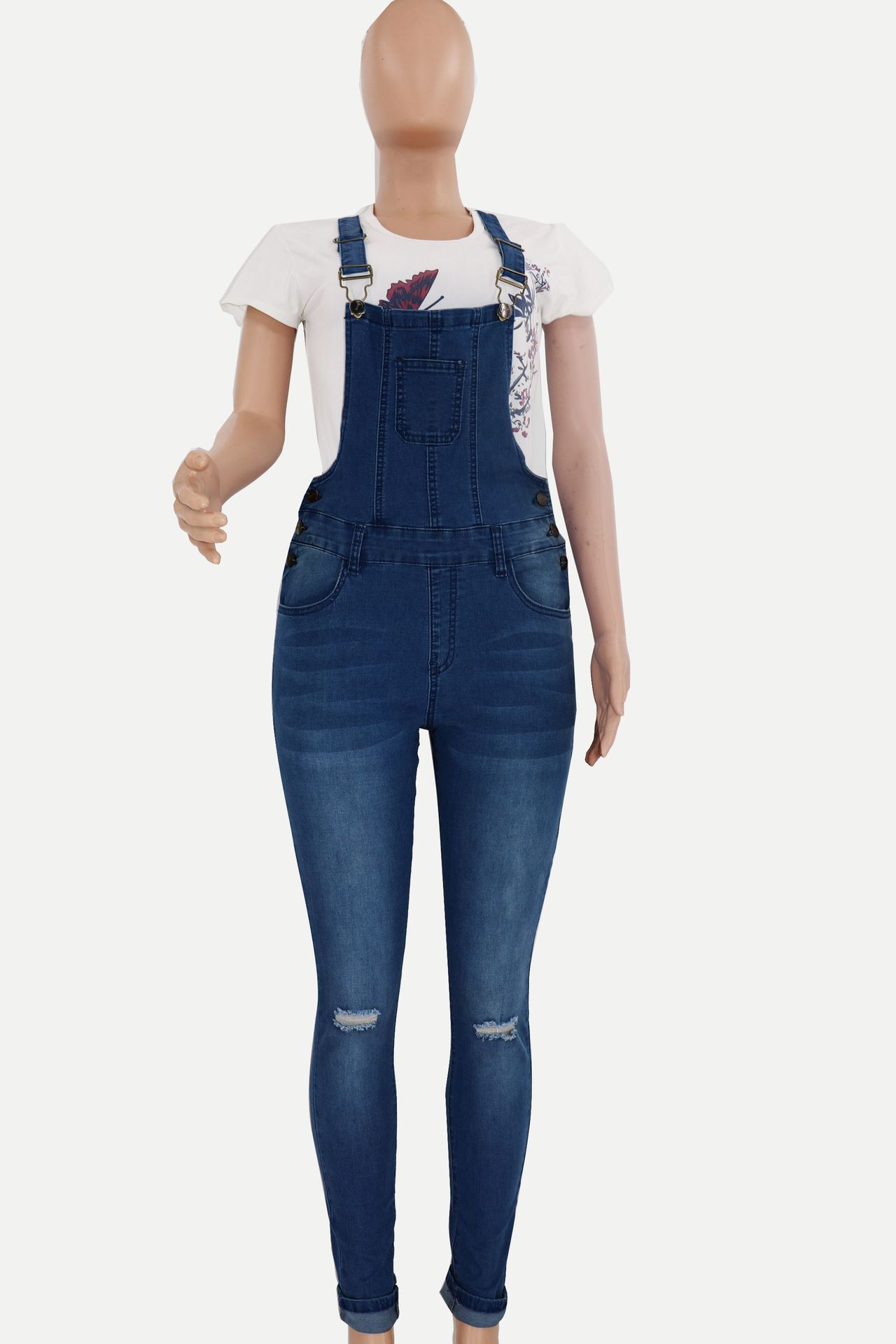 Women's Straight Leg Jeans With Hip Lifting Design For Daily Wear_voghion.com