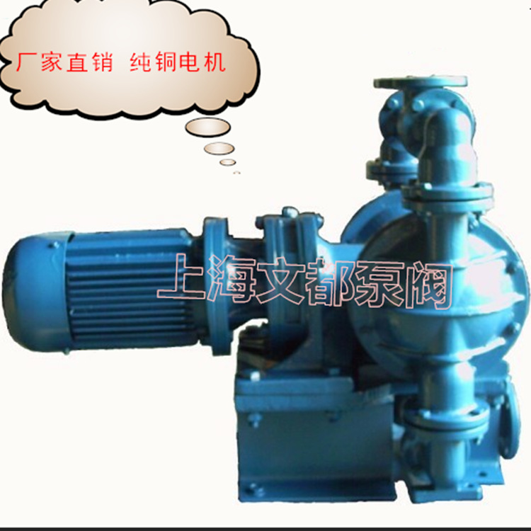厂家直销上海文都DBY-50铸铁四氟电动隔膜泵优质污泥污水隔膜泵