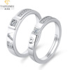 Cross -border Mosen Diamond Equipment Ring Couples Couples European and American Crown Couple Ring Rings Rings Factory