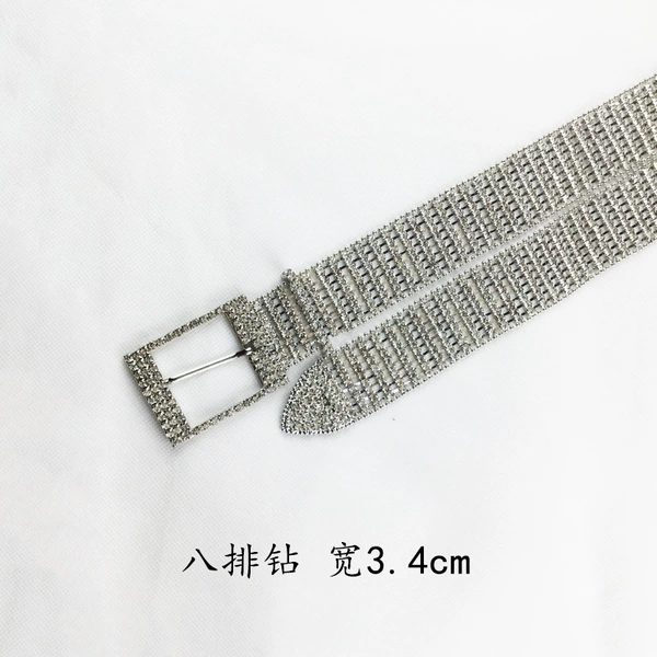 Eight rows of diamonds silver