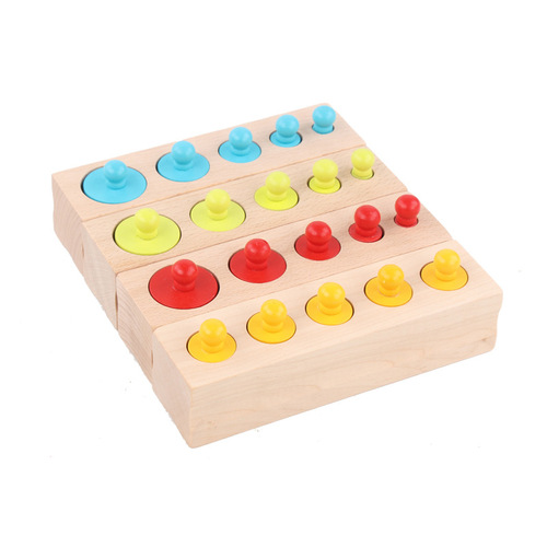 Montessori Montessori teaching aids children's early education educational enlightenment color socket cylinder family version