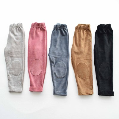 女童打底褲春秋薄款小童燈芯絨面料洋氣外穿