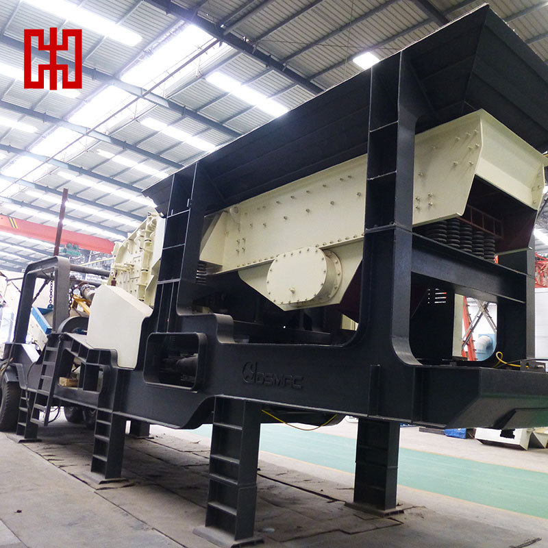 时130吨建筑垃圾移动破碎站 移动碎石机 移动式建筑垃圾处理设备