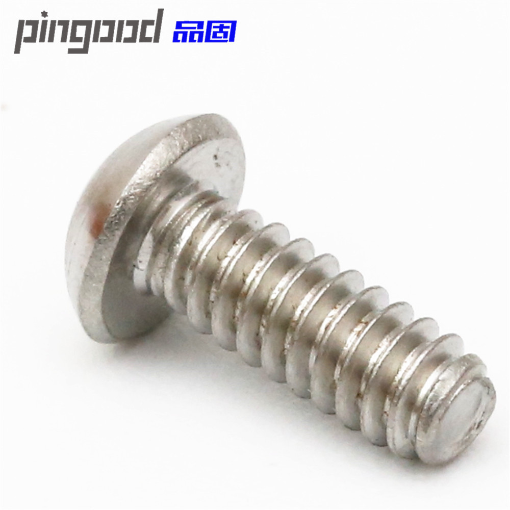 304不锈钢小扁头机螺钉 蘑菇头圆形螺丝钉M2M2.5定做加工