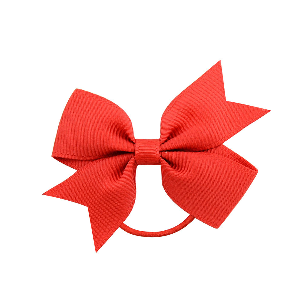 Children's Fashion Bows Pure Color Hair Ring Set display picture 3