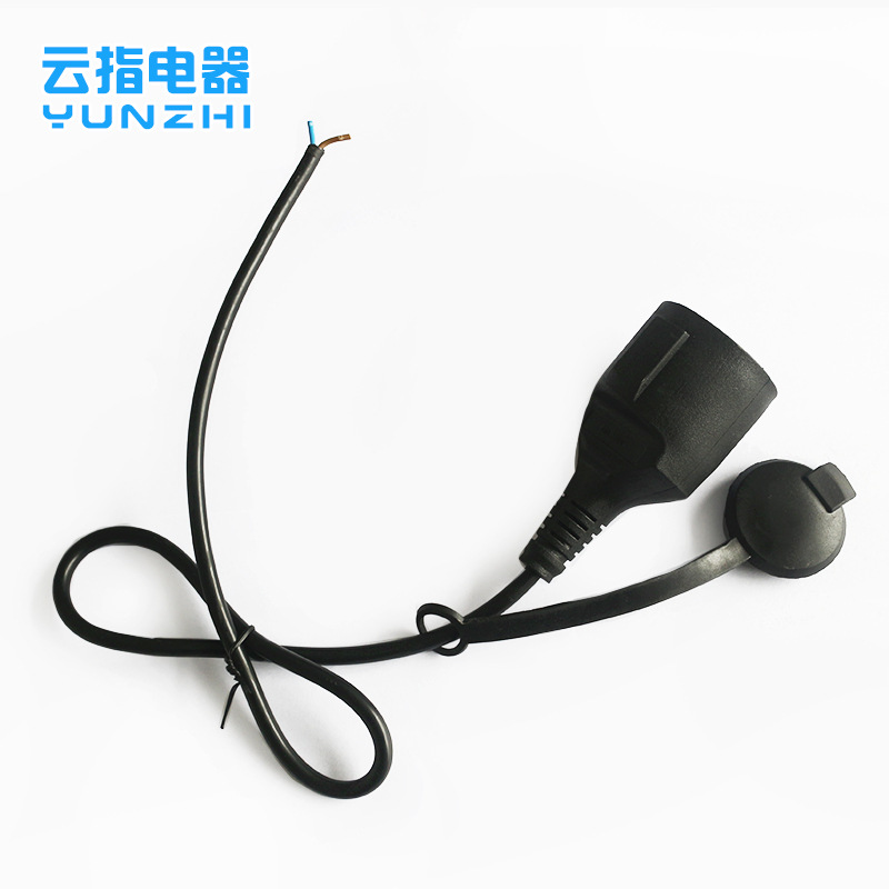 法式母座电源线 德国弹片插头电源线 法标插座电源线