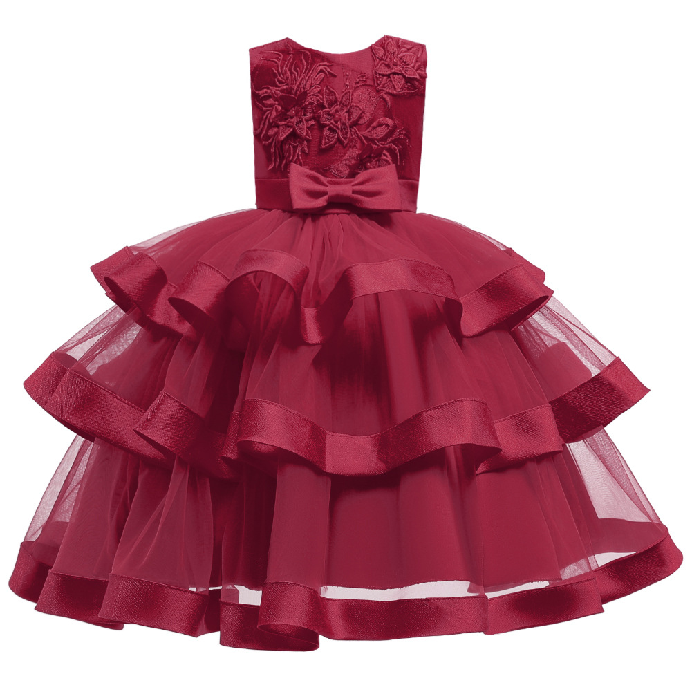 AliExpress vestido de princesa de niña caliente vestido de niña de flores para niños pequeños y medianos falda de malla pettiskirt de pastel de niña europea y americana