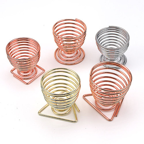 Origin and supply cute chicken claw gourd star metal powder puff rack makeup egg tray electroplated makeup egg rack storage