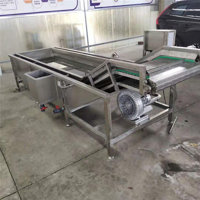 Continuous type Jujube Bubble Cleaning machine ginger high pressure Spray clean equipment Corn washing machine Huayuan