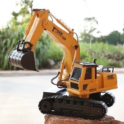 3826 remote control Excavator 5 passageway Excavation Engineering vehicles Toys boy Toys Large wireless Excavators Toys