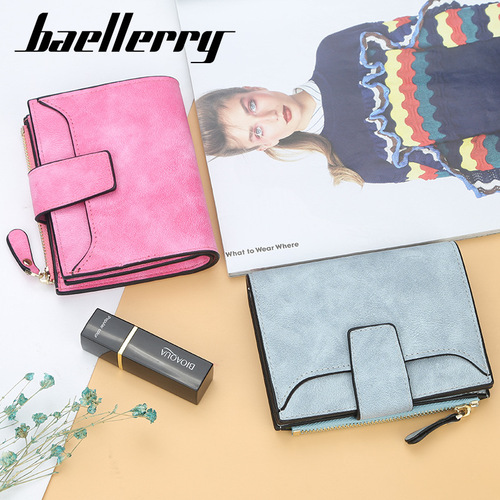 baellerry new fashion women's short wallet Korean style zipper wallet multifunctional wallet wallet