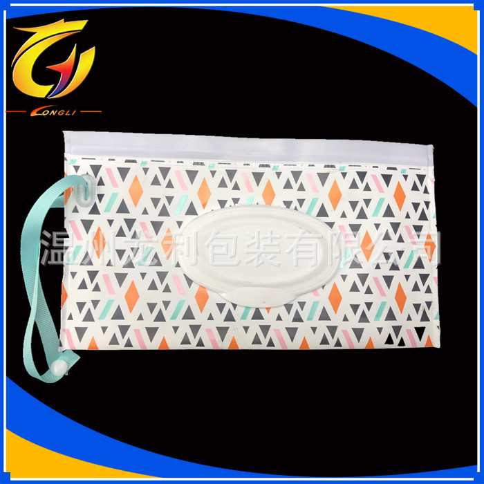 En stock suministro EVA bolsa de tejido húmedo ventana extracción tejido húmedo bolsa de embalaje con tapa necesidades diarias bolsa de embalaje