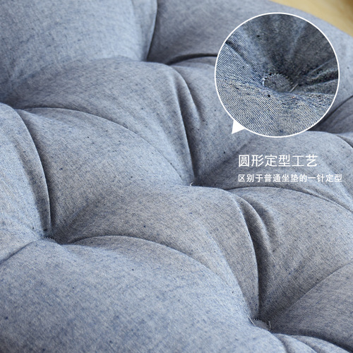 Japanese cotton and linen artistic fresh futon sofa cushion back tatami bay window solid color beautiful butt cushion meditation meditation