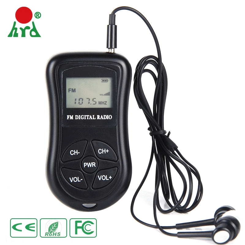 Завод оптом DSP цифровой дисплей Портативный конференции/репетиции стерео FM приемник низкой мощности приема