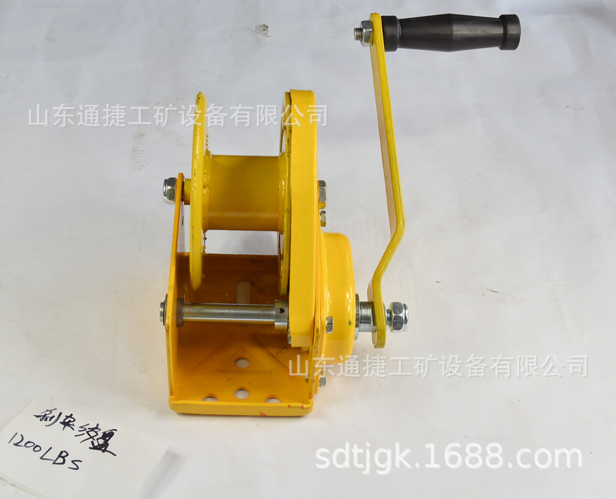 自锁手摇绞盘 手摇卷扬机 带自动刹车手动绞车 机小型升降