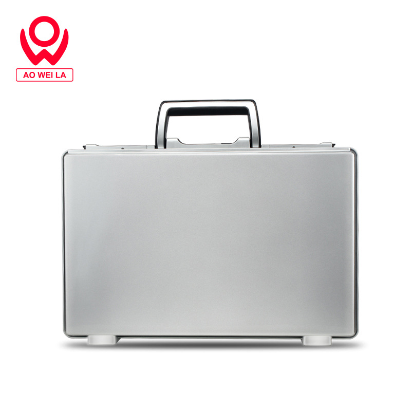 Aoweila/定制14寸商務(wù)手提箱pp筆記本電腦箱密碼防水耐磨登機箱