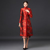 Autumn and winter new pattern Cotton Jacquard weave thickening Cape coat Self cultivation Improvement have more cash than can be accounted for Cheongsam skirt cheongsam banquet mom