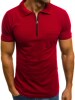 Colored short sleeve T-shirt for leisure, polo collar, with short sleeve