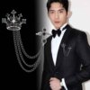 Universal accessory, badge, men's chain with tassels, brooch, Korean style, wholesale