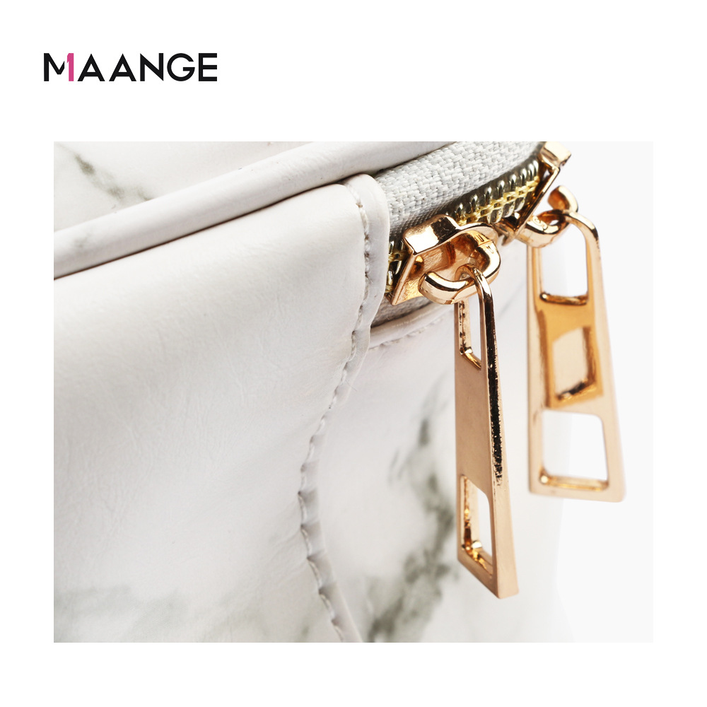 Set de 3 bolsas de brochas de maquillaje – Diseño mármol, portátiles, con función de almacenamiento (venta transfronteriza)