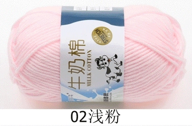 Пряжа Milk Cotton — моток 5-слойная средней крупности, 50 г, доступно 91 цвета