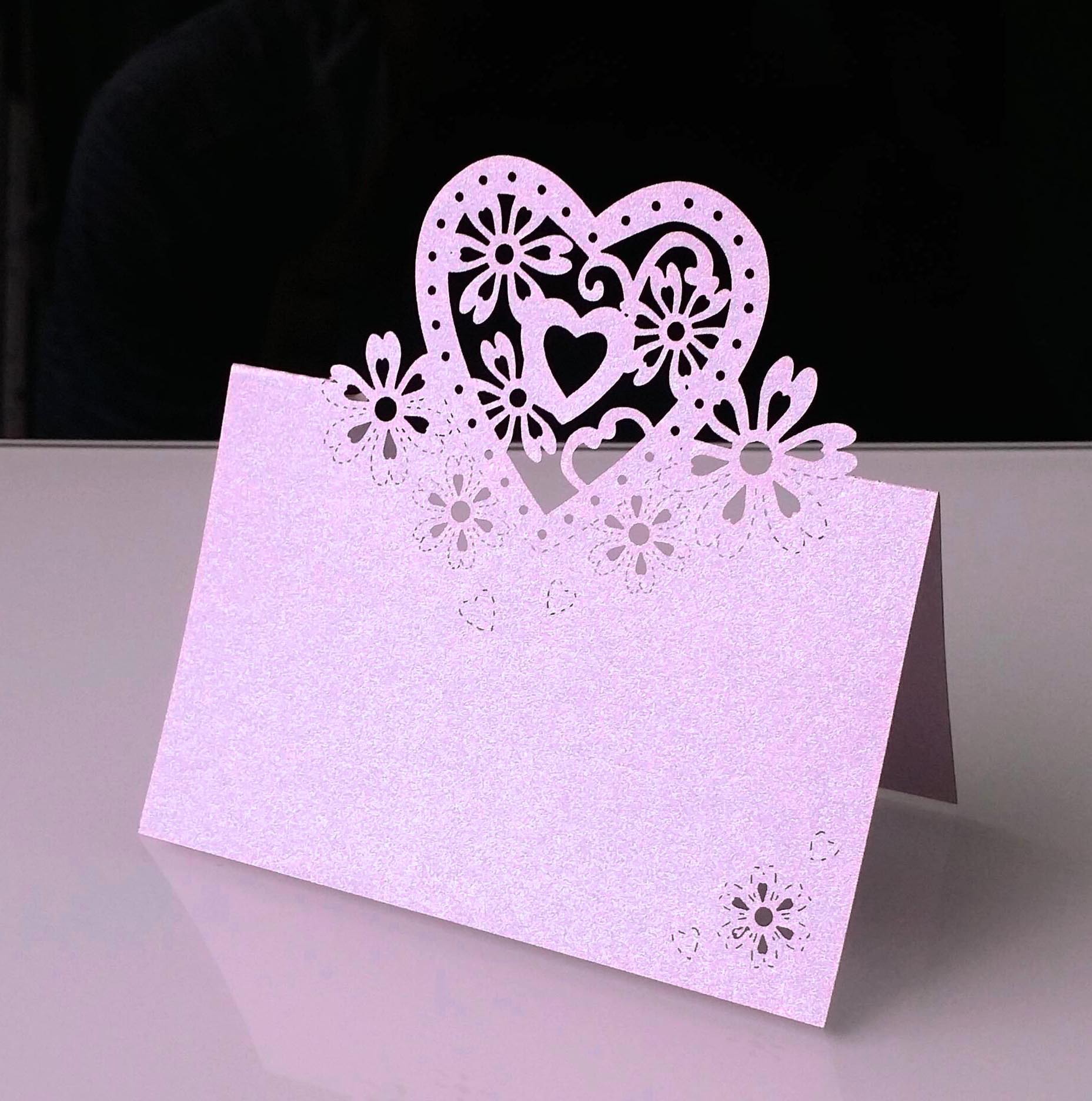 Valentine's Day Sweet Double Heart Iridescent Paper 210g Wedding Graduation display picture 7