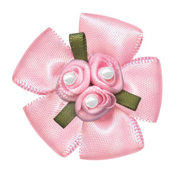 Yao Ming cinta flor decoración hecha a mano 3,6 cm de ancho cinta arco horquilla tocado ropa cinta pequeña flor arco