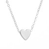 Fresh small necklace heart-shaped, glossy three dimensional pendant, chain for key bag 