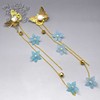 Han element hair accessories ancient wind butterfly flowers Hanfu hairpin pawn jewelery costume fairy -style flowers fur ball while clip